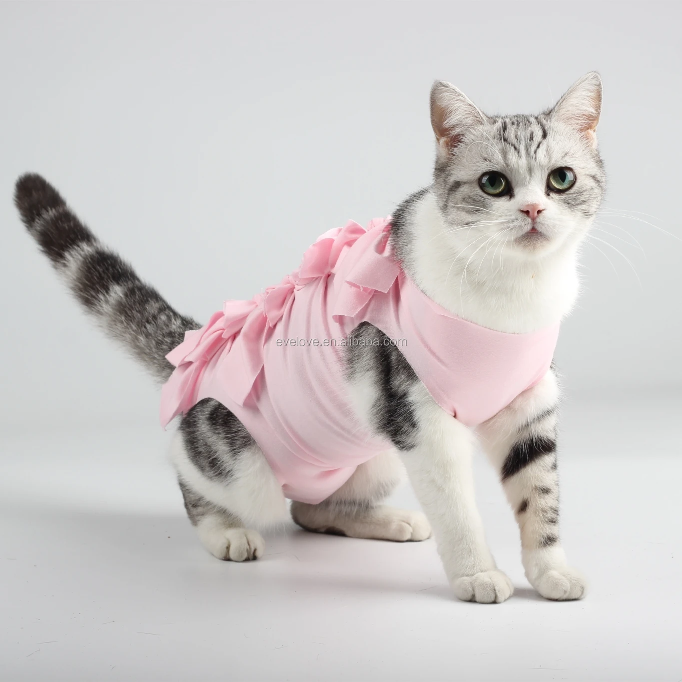 Pink M Size Cotton Petsmart Cat Surgery Recovery Suit Clothes For Women 