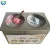 Double Flat Pan Manual Fried/Roll Fried Ice Cream Machine Stir Fry Ice Cream Machine