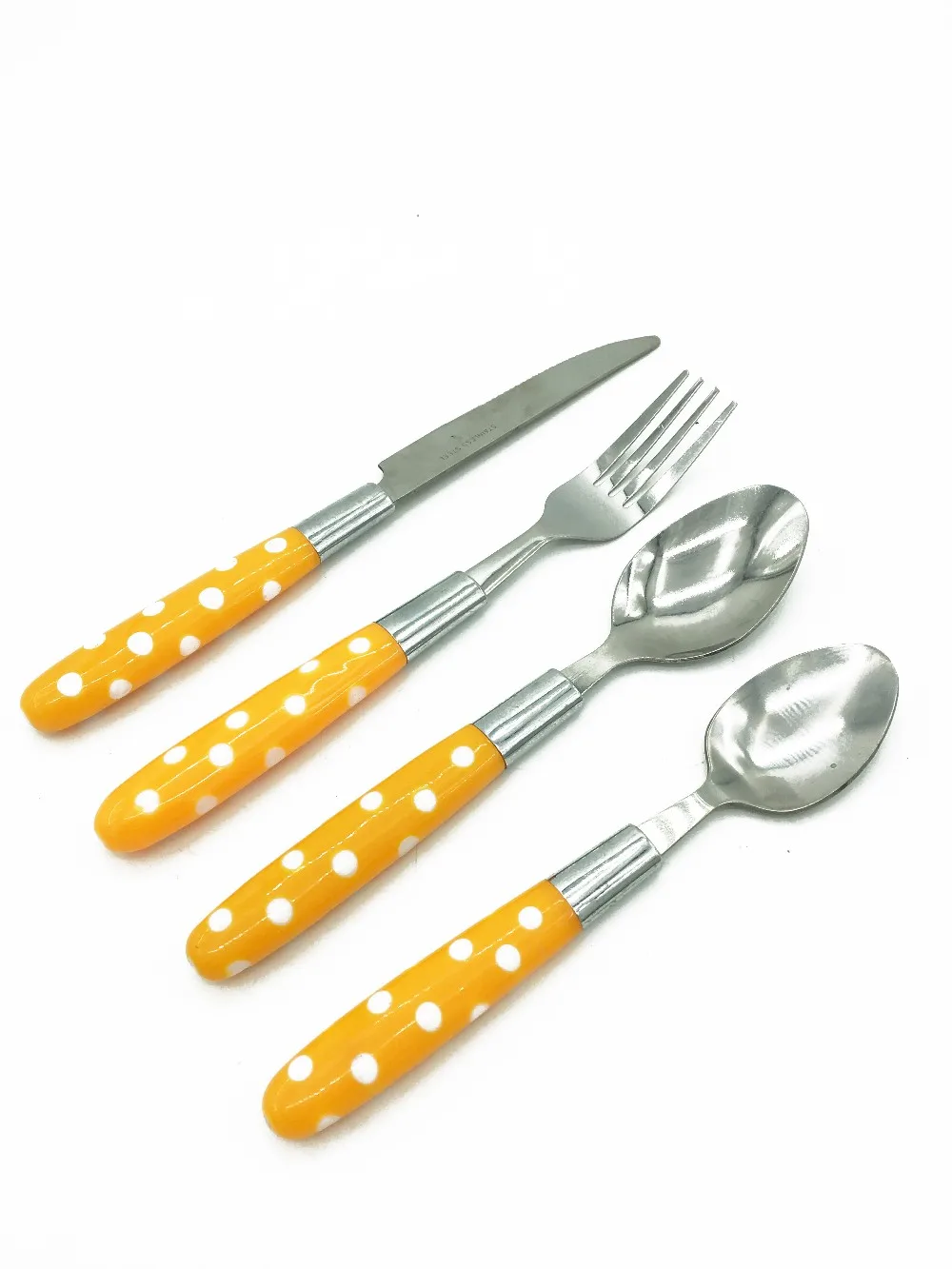 Cheap Polka Dot Plastic Handle Cutlery Set Buy Cutlery Set,Plastic