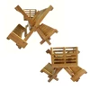 Collapsible Bamboo Dish Drying Rack with plate cutlery set holder