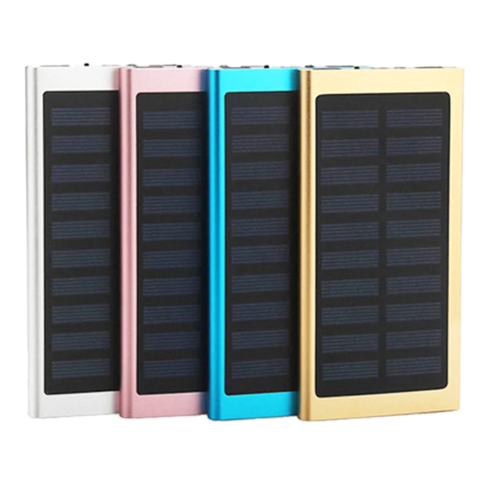 10000ma Slim Solar Power Bank Mobile Phone External Battery Solar Charger Power Bank With Dual