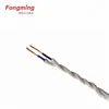 200C copper conductor silicone insulated polyester yarn or cotton braided twisted electrical cable wire