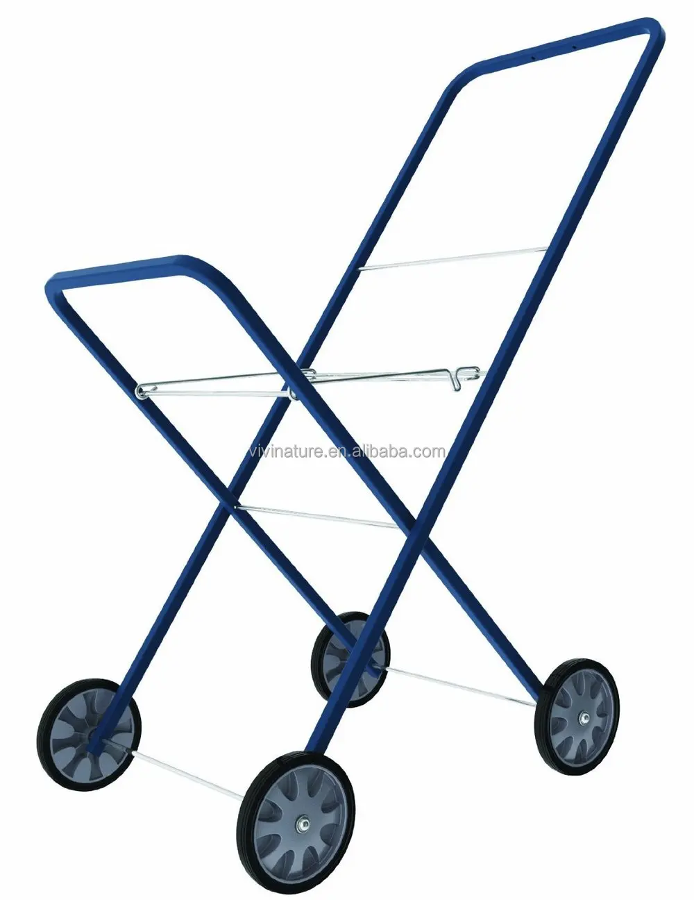 Shopping Grocery Laundry Trolley Cart Foldable Hamper Cloth Bag 8-Wheels IXH4 04 