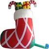 2017 new hot wholesale christmas decoration inflatable red sock with gift ornament ST88
