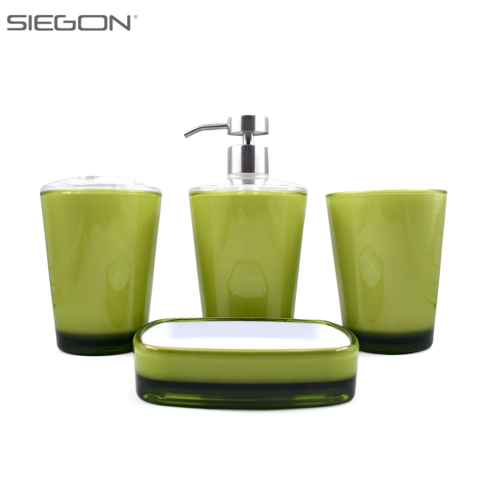 4 Piece Set Acrylic Bathroom Accessories Plastic 4 Piece Set Acrylic Bathroom