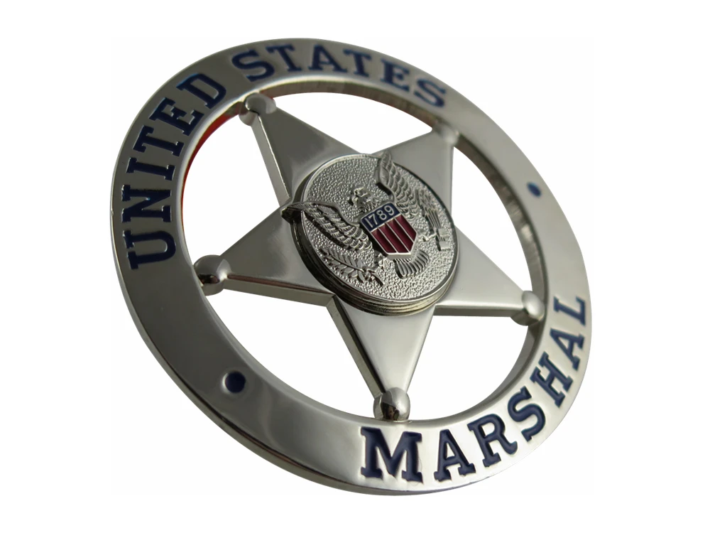 High Quality Soft Enamel Metal Badge Bronze Stamping Custom Us Marshal ...