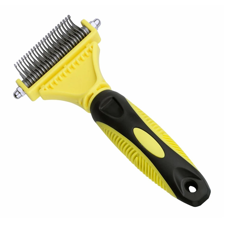 Pet Grooming Tool Double Sided Tooth Safe Undercoat Dematting Rake ...