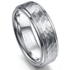 Trendy 8MM Wide Silver Color Polished Triangle Batch 100% Tungsten Steel Ring For Men Male Wedding 2019 New Style