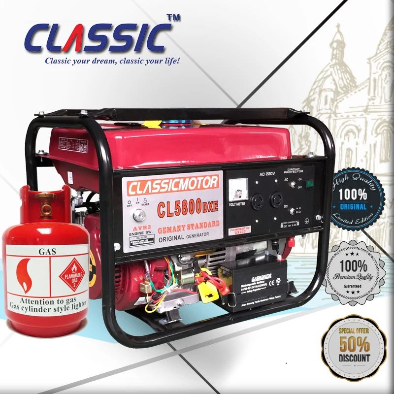 Classic China Electric Start With Battery Lpg Gas Generator Easy