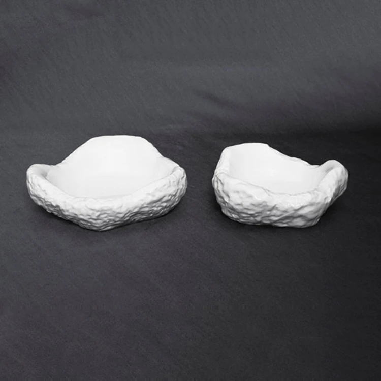 wholesale royal ware , unique bowl for food, stone shape emboss bowls