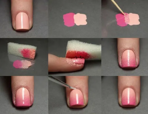 Nails Art With Sponge Nail Polish Colour Effects Rainbow Nail Art With Sponge Nails Ideas