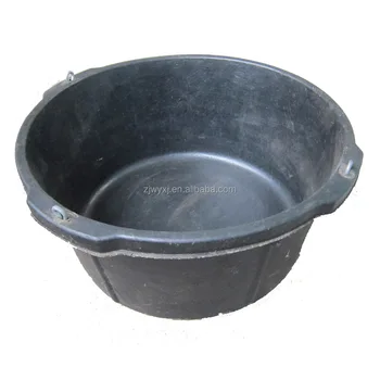 Recycled Rubber Horse Feeder Black Rubber Bucket Corner Rubber
