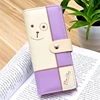 2018 Fashion women cheque wallet Lady two Fold Wallet Casual Clutch Cartoon Female Organizer coin cash Purses Travel wallet