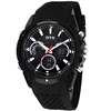 OTS 8150 Fashion Black Silicone Analog Quartz Military Men Digital Watches Male Sports Auto Date LED Alarm Men's Wristwatch