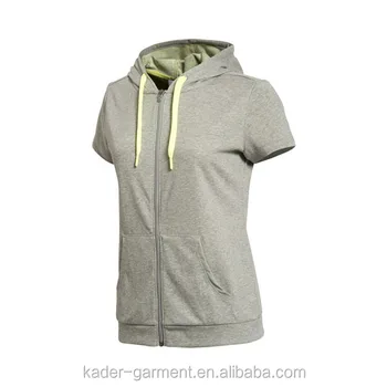 blank short sleeve hoodie