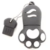 PVC bear foot usb flash drive paw thumb drive usb with key keychain 4gb usb stick