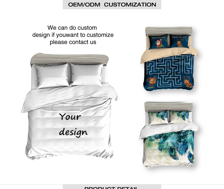 Custom Printing Bedding Set Duvet Covers Throw Quilt Cover Printed