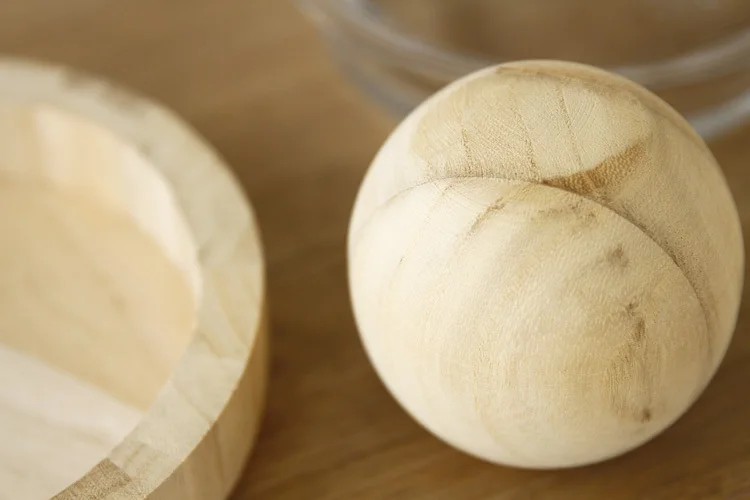 2inch Unfinished Round Wood Ball Lids For Glass Vase,Decorative Glass