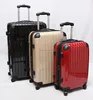 stock ABS PC 3pcs spinner wheeled trolley luggage set closeout suitcase
