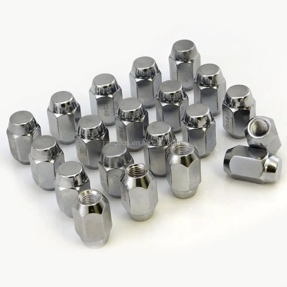 20 Pc Steel Closed End Acorn Wheel Lug Nuts M12x1.5 21 Mm Hex Chrome