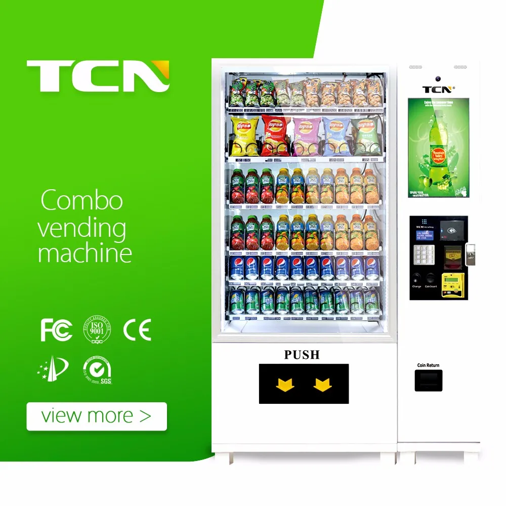 2016 Newly Design Drinks And Snack Vending Machine With 22 Inch Cctv ...