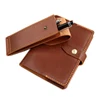 Personalized A6 notebook pen case set custom refillable leather journal