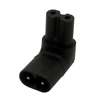 Right Angle IEC 320 3-Pin C7 Female To 8 Male Plug Power Adapter Converter Connector