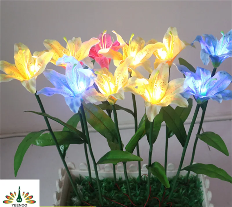 65cm Little Artificial Led Flower Lights / Christmas Flower Light ...