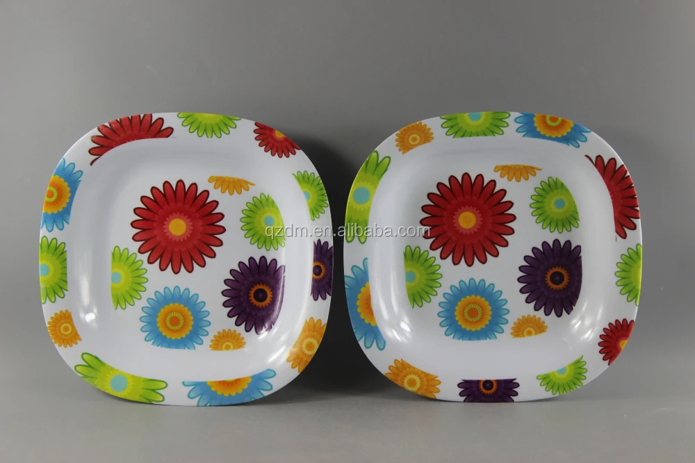 Square Shape Melamine Soup Plate