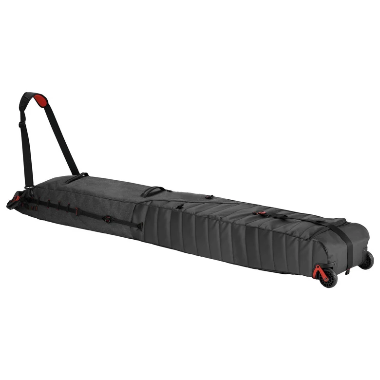 Roll Up Waterproof Lightweight Foldable Carrying Snowboard Ski Bag Wheel Bag Luggage Custom Brand Premium Dark Grey