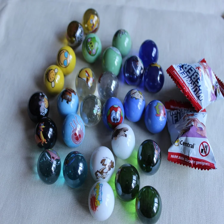 
Green custom china borosilicate printed glass marbles balls 