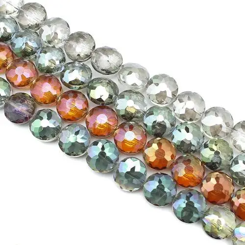Inexpensive Flat Crystal Beads Wholesale Round Spacer Fashion Glass