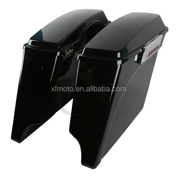 vivid black extended saddlebags