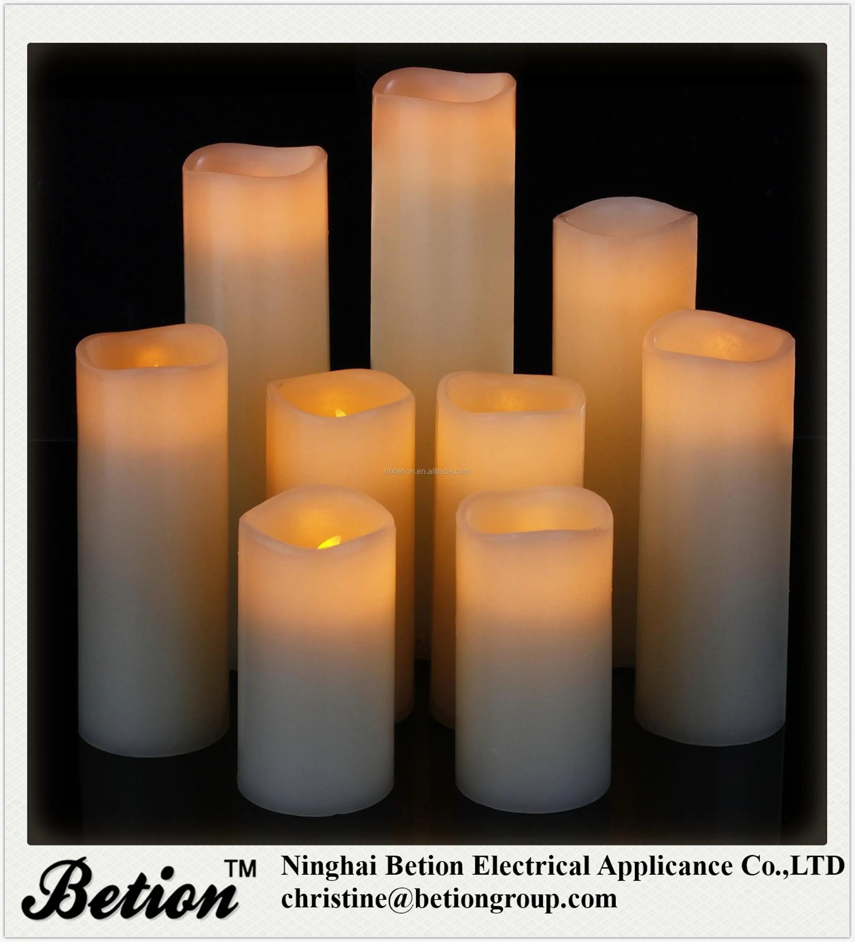 Flameless Candles Battery Operated Candles Set 4" 5" 6" 7" 8" 9