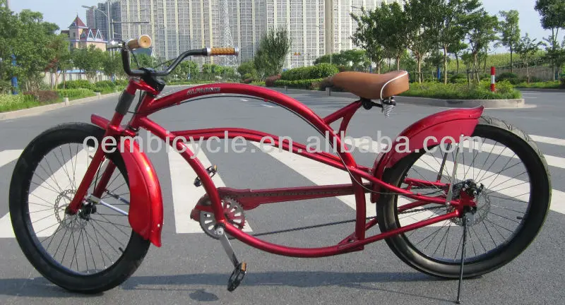 red chopper bicycle