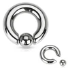 ASTM F136 Titanium Large Gauge BCR Captive Bead Ring