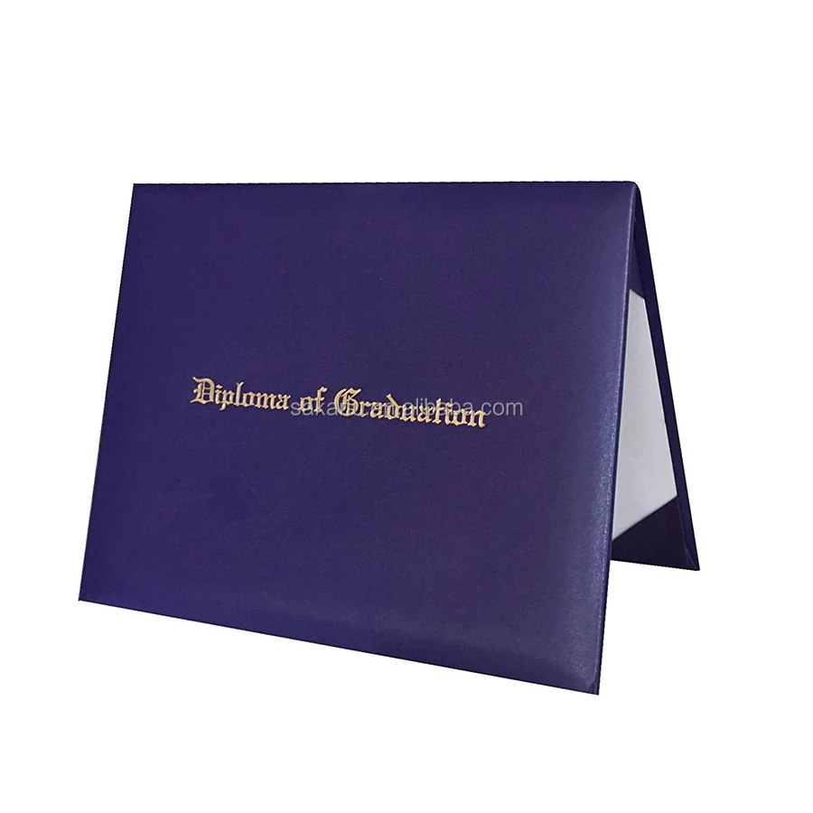 Black, Gold Foil Grads4Good 11×8.5″ Imprinted Diploma of Graduation Cover 