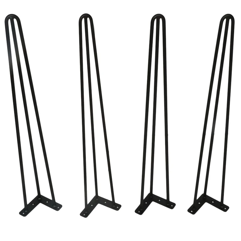 28 Inch Hairpin Legs 4pcs Easy To Install Metal Legs For Furniture Mid