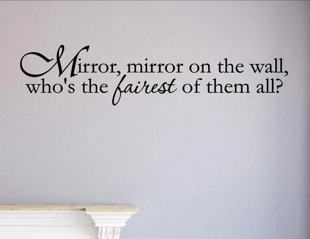 Buy Mirror Mirror on the Wall Decal Quote Vinyl Lettering Girls Room