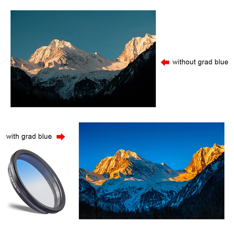 APEXEL HD 16MM Wide Angle Macro 2 in 1 Lens + camera lens filter Kit for Smartphone