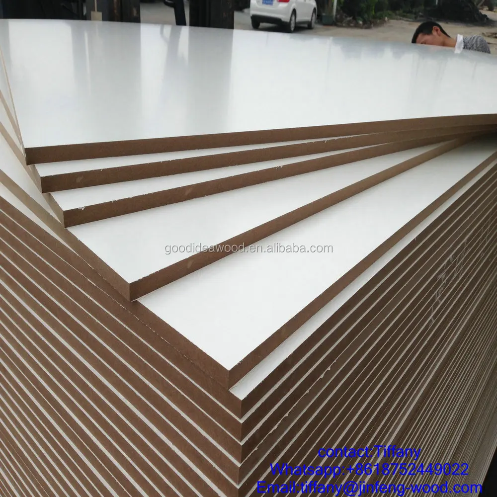 
Hot sell UAE market warm white color melamine MDF 1220*2440*17MM 