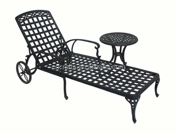 Cheap Outdoor Poolside Garden Patio Cast Aluminum Chaise Lounges