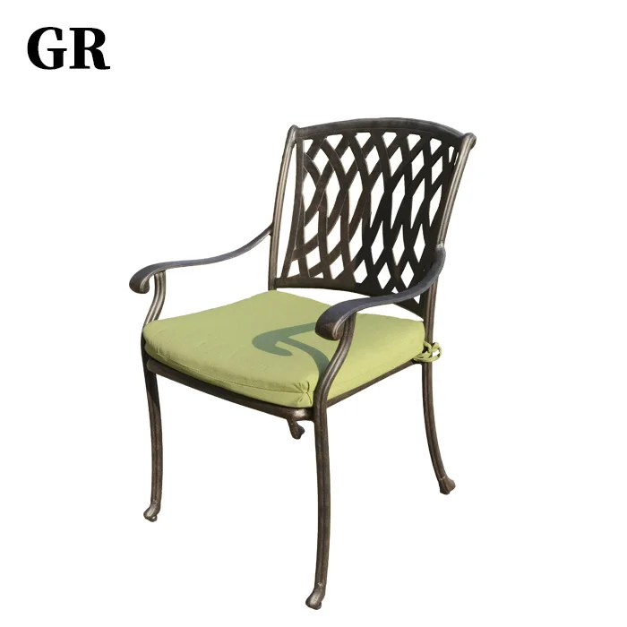 High End Outdoor Furniture Luxury Garden Metal Cast Aluminum Chair