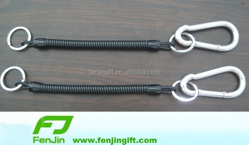 Spiral Elastic Coil Bungee Cord Keychain Buy Coil Bungee Cord