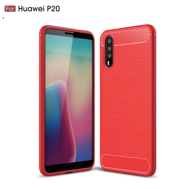 New Arrival Carbon Fiber Tpu case for HUAWEI P20 brushed tpu soft cover for HUAWEI P20