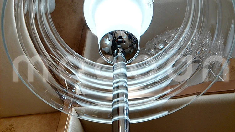 Decorative Transparent Vortices and Waves Glass Metal Acqua Cil Tavolo Floor lamp,M7008
