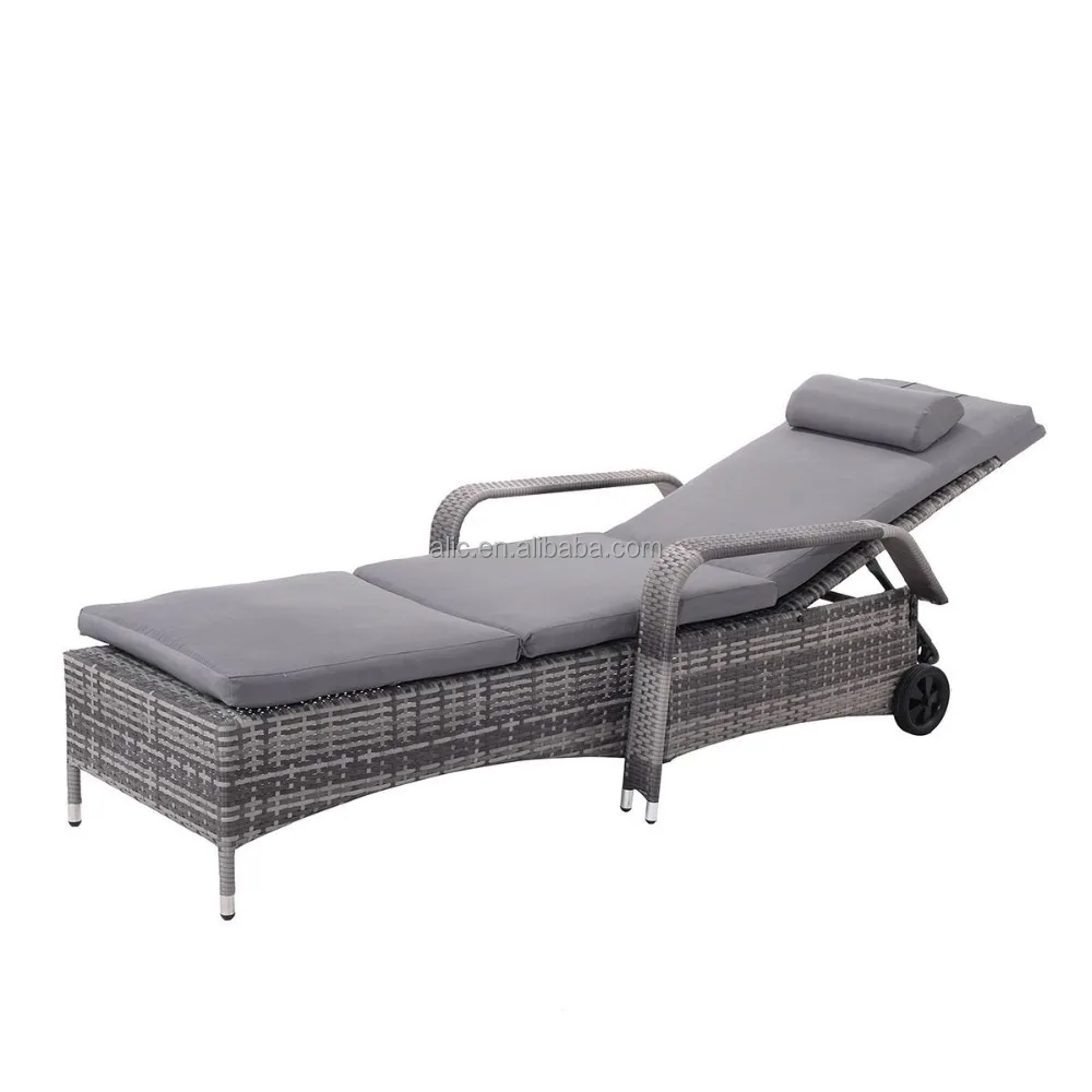 Wicker Chaise Lounge Chair Outdoor Patio Porch Recliner Adjule Wicker Chaise Lounge Chair Outdoor