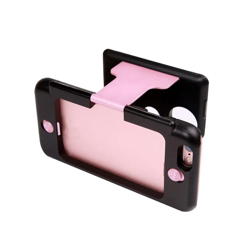 Rose Gold - Mini 3D Virtual Reality Glasses Portable VR Glasses Phone Case 3D Viewer Phone Case Handheld HD VR Virtual Reality 3D Glasses for iPhone 6 6s (4.7in)
