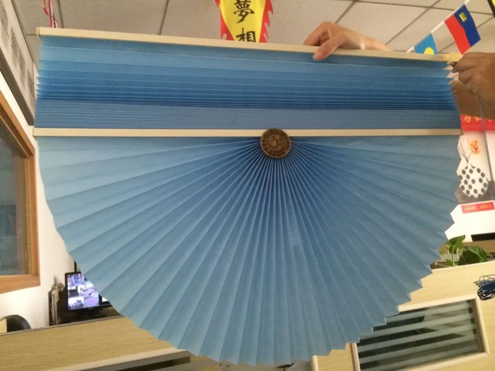 2015 New Design Blue Color Fan Shaped Pleated Blinds Buy Fan Shaped