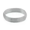 925 Sterling Silver Bangle Bracelet hand made - a small net silver bracelet Jewelry mesh chain